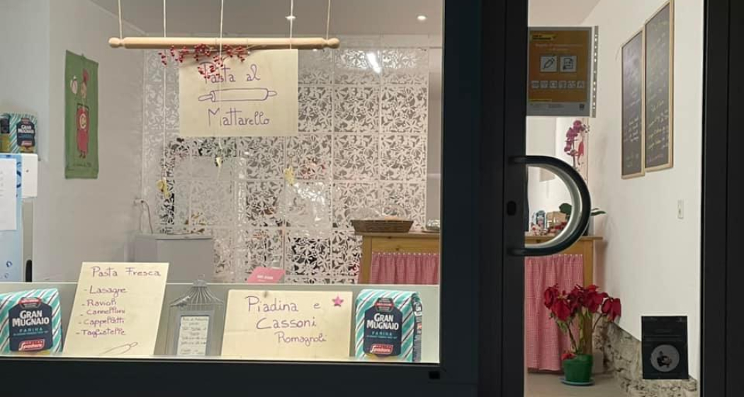 La facciata del negozio