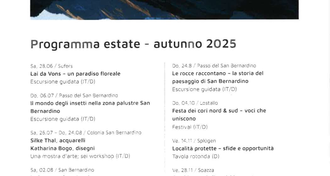 Paradisea - San Bernardino Lab "Programma estate - autunno 2025" (gdl_878764863_image) Paradisea - San Bernardino Lab "Programma estate - autunno 2025" (gdl_878764863_image)