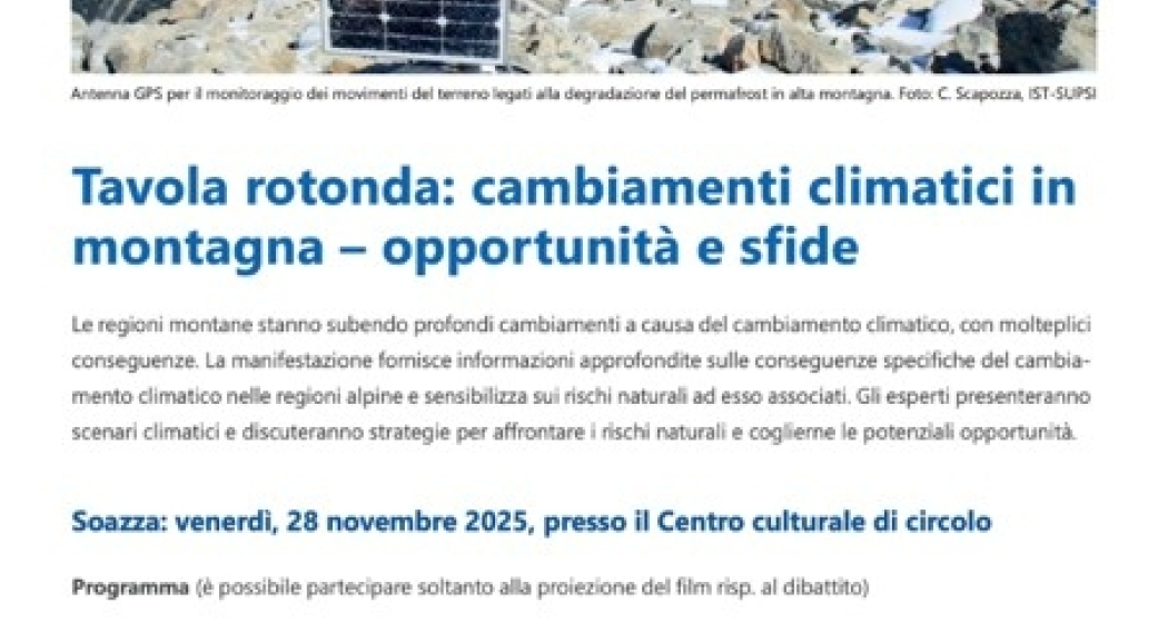 Tavola rotonda: cambiamenti climatici in montagna (gdl_904313879_image)