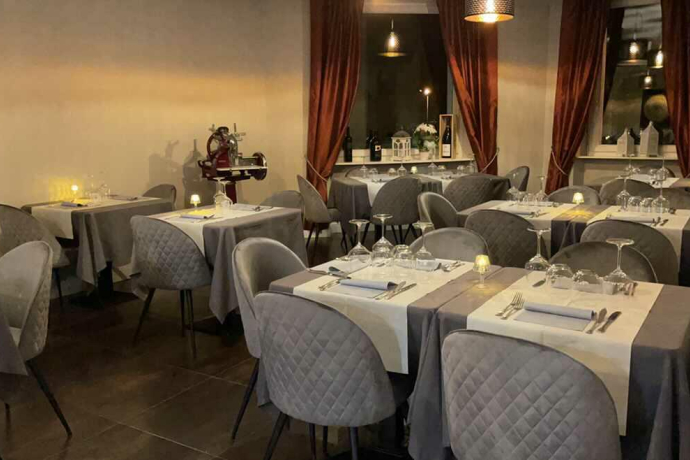 la sala ristorante dell'albergo Stazione
