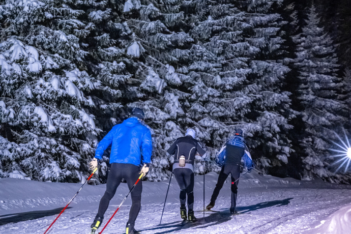 Sci di fondo in notturna a Sanbe